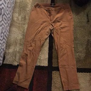Brown cigarette pants